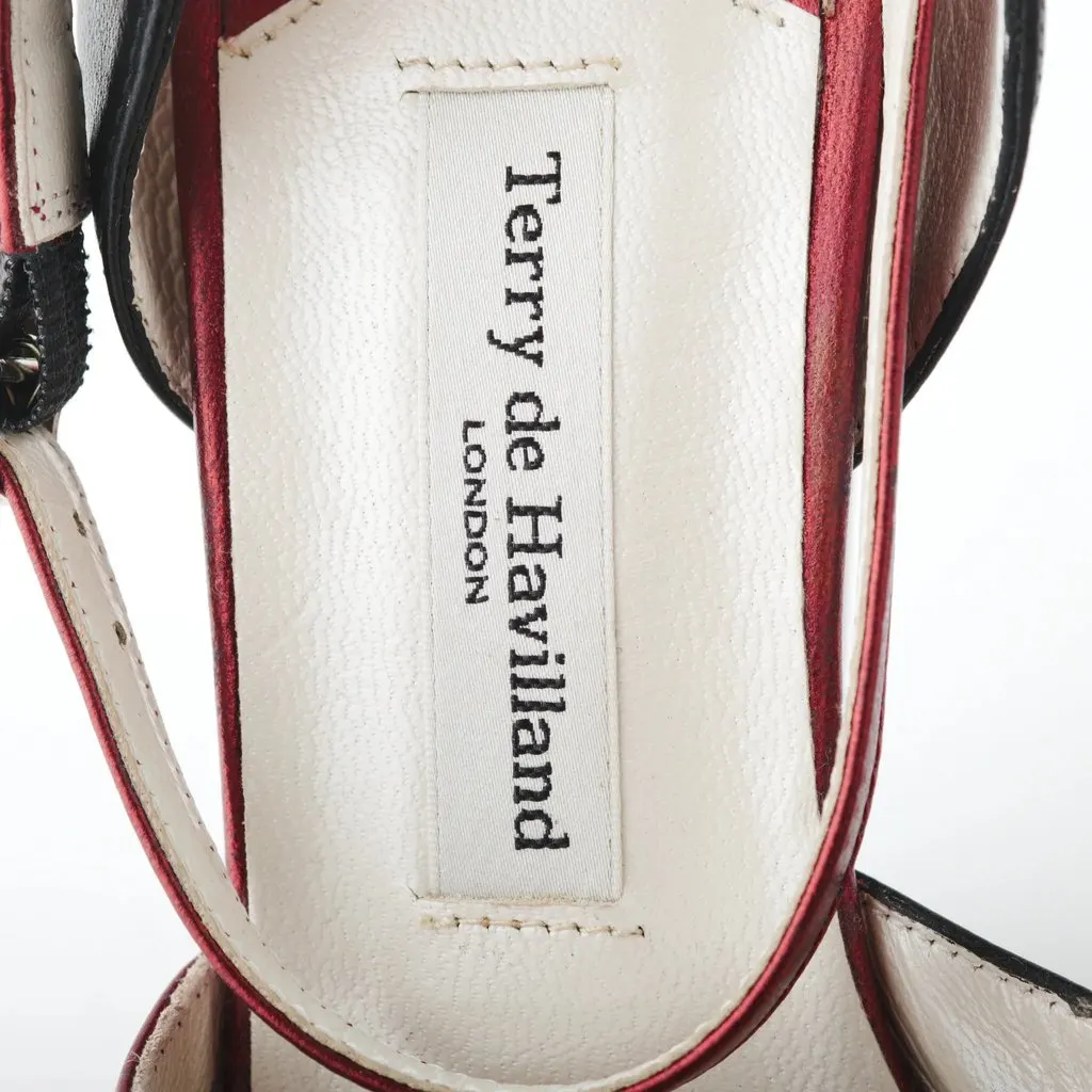 Unsigned Terry de Havilland Zia Platform Sandals - '10s MultiColor Good - Model View