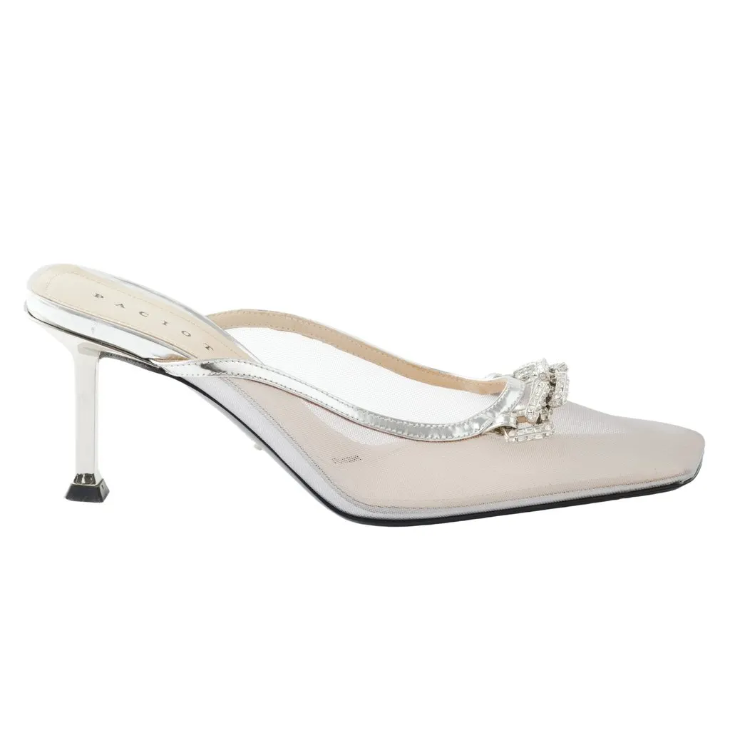 Cesare Paciotti Silver Pumps - '10s Silver Good - Front View