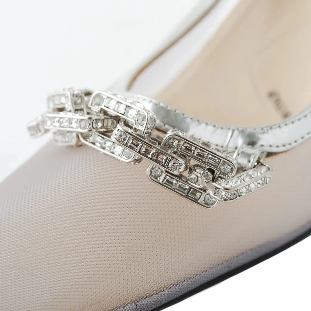 Cesare Paciotti Silver Pumps - '10s Silver Good - Box View