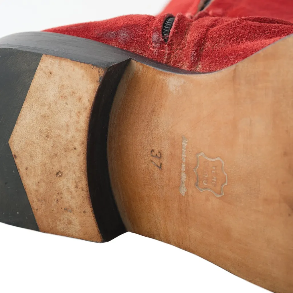 Philosophy Alberta Ferretti Red Pony Hair Boots - '10s Red Leather Good - Box View