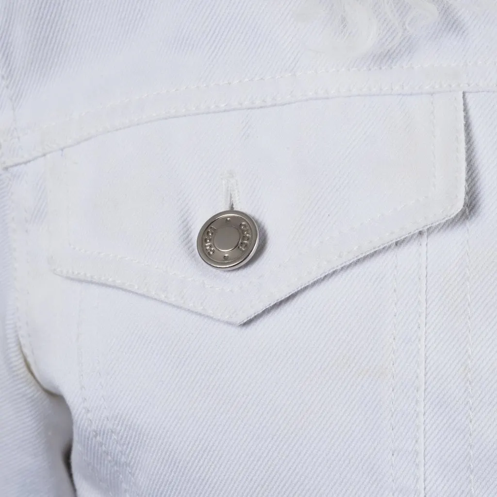 Gucci by Tom Ford White Denim and Lamb Fur Jacket - '00s White Denim Good - Box View