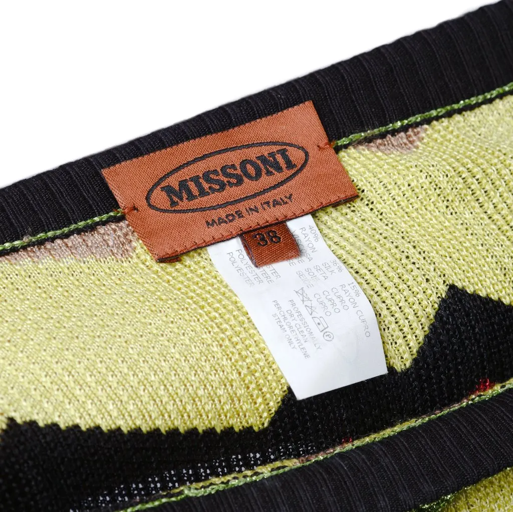 Missoni Zigzag Knitted Skirt - '00s MultiColor Good - Box View