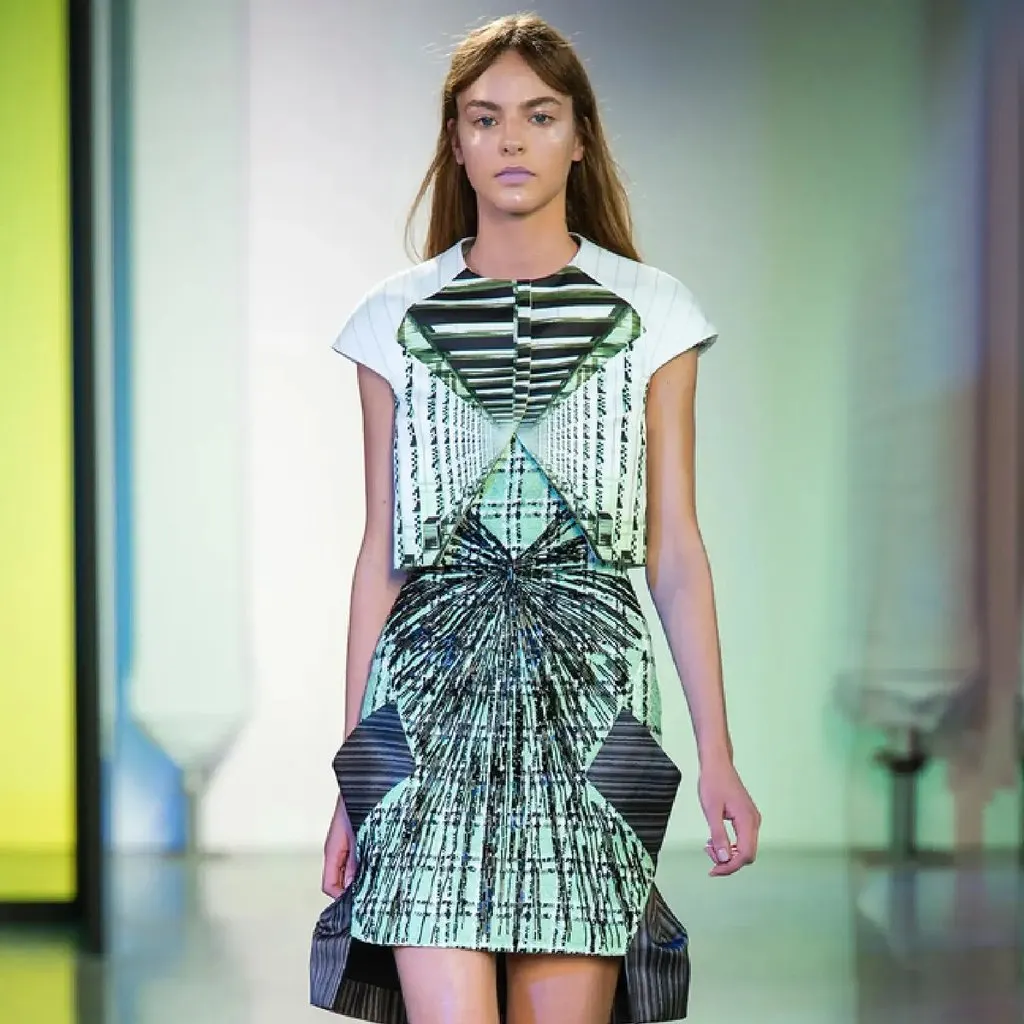 Unsigned Peter Pilotto Green Midi Dress - '10 Green Good - Back View
