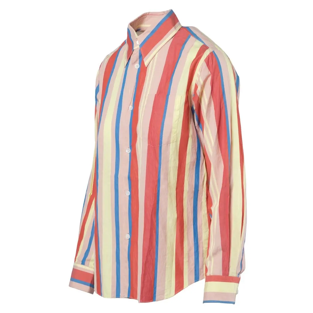 Comme des Garçons Cotton Shirt with Colorful Stripes - '20s MultiColor Cotton Good - Back View