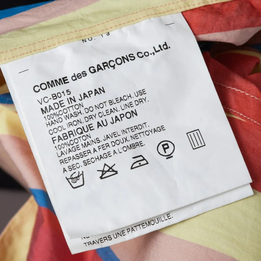 Comme des Garçons Cotton Shirt with Colorful Stripes - '20s MultiColor Cotton Good - Box View