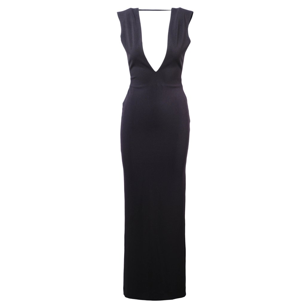 さ*ら様 Solace ソレイスロンドン ワンピース UK10 未使用 Sare Unsigned Solace London Black Maxi Dress -'10s Black FR 40 La