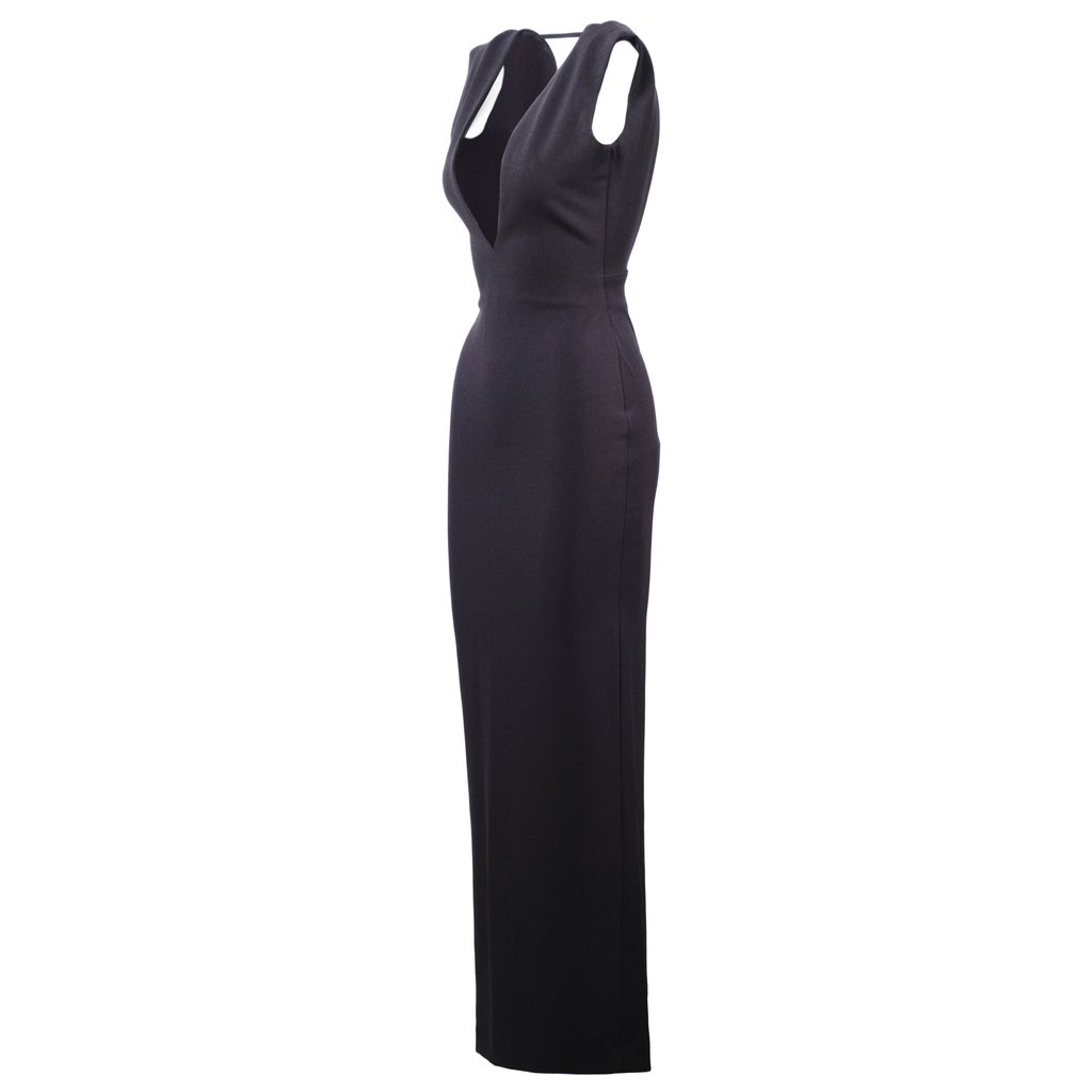 Unsigned Solace London Black Maxi Dress -'10s Black FR 40 La