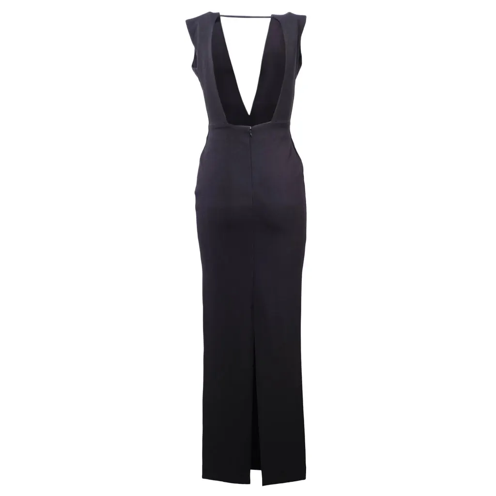 Unsigned Solace London Black Maxi Dress -'10s Black Lace Good - Inside View