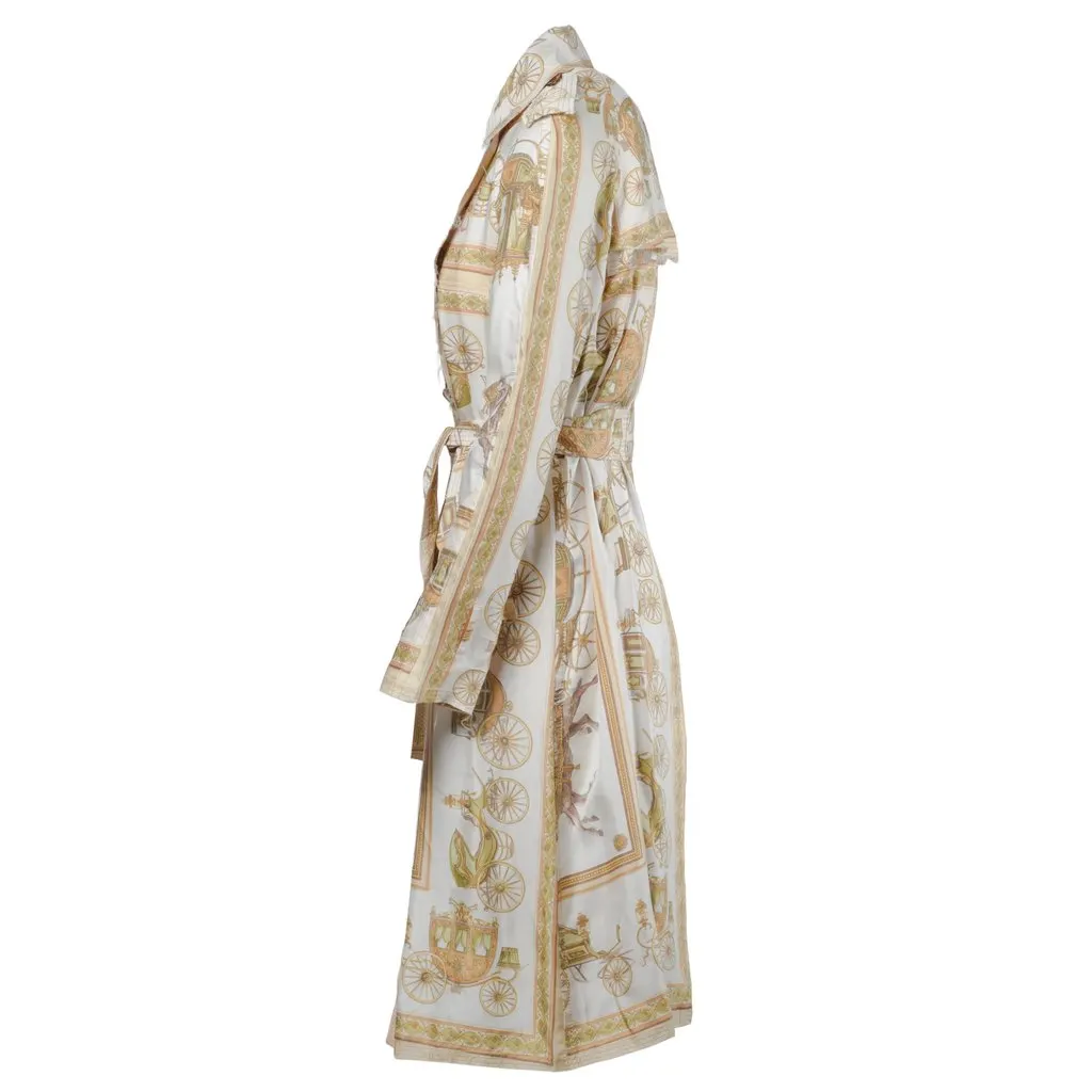 Unsigned Tao by Comme des Garçons Gold Baroque Pattern Trench Coat - '10s Gold Good - Back View