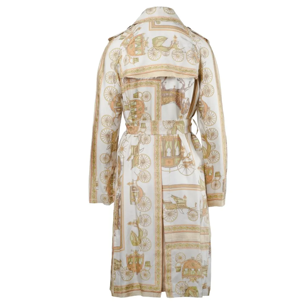 Unsigned Tao by Comme des Garçons Gold Baroque Pattern Trench Coat - '10s Gold Good - Inside View