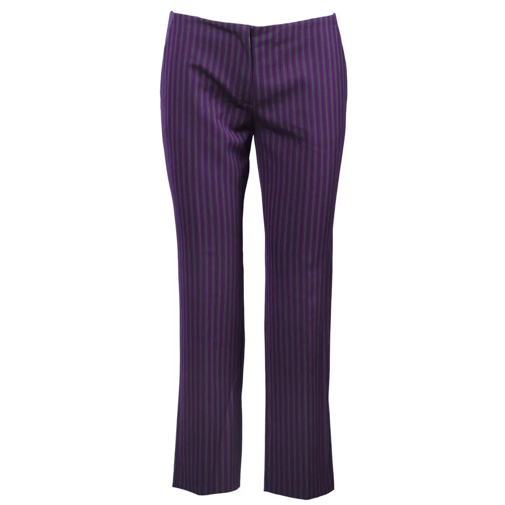 Miu Miu Striped Pants - '10s Red Good - Front View