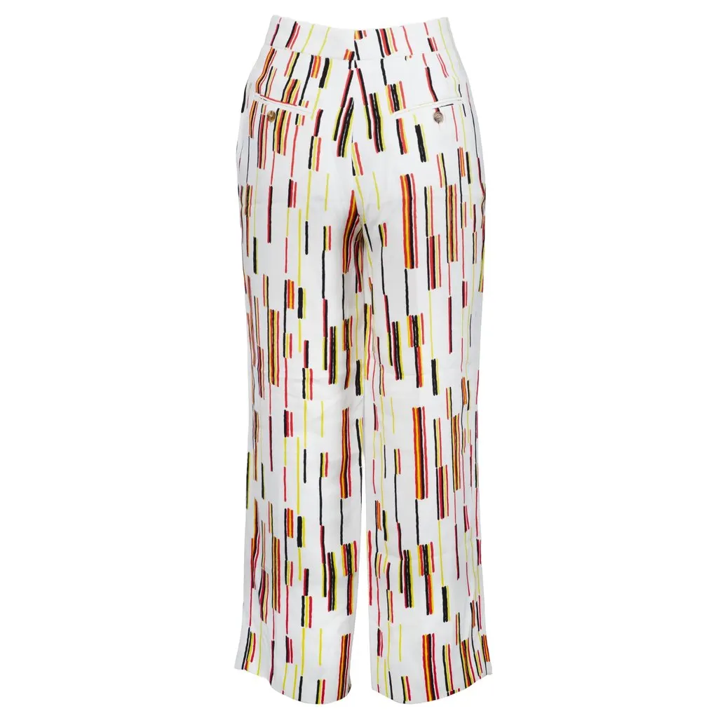 Prada Multicolor Striped Pants -'10s White Good - Inside View
