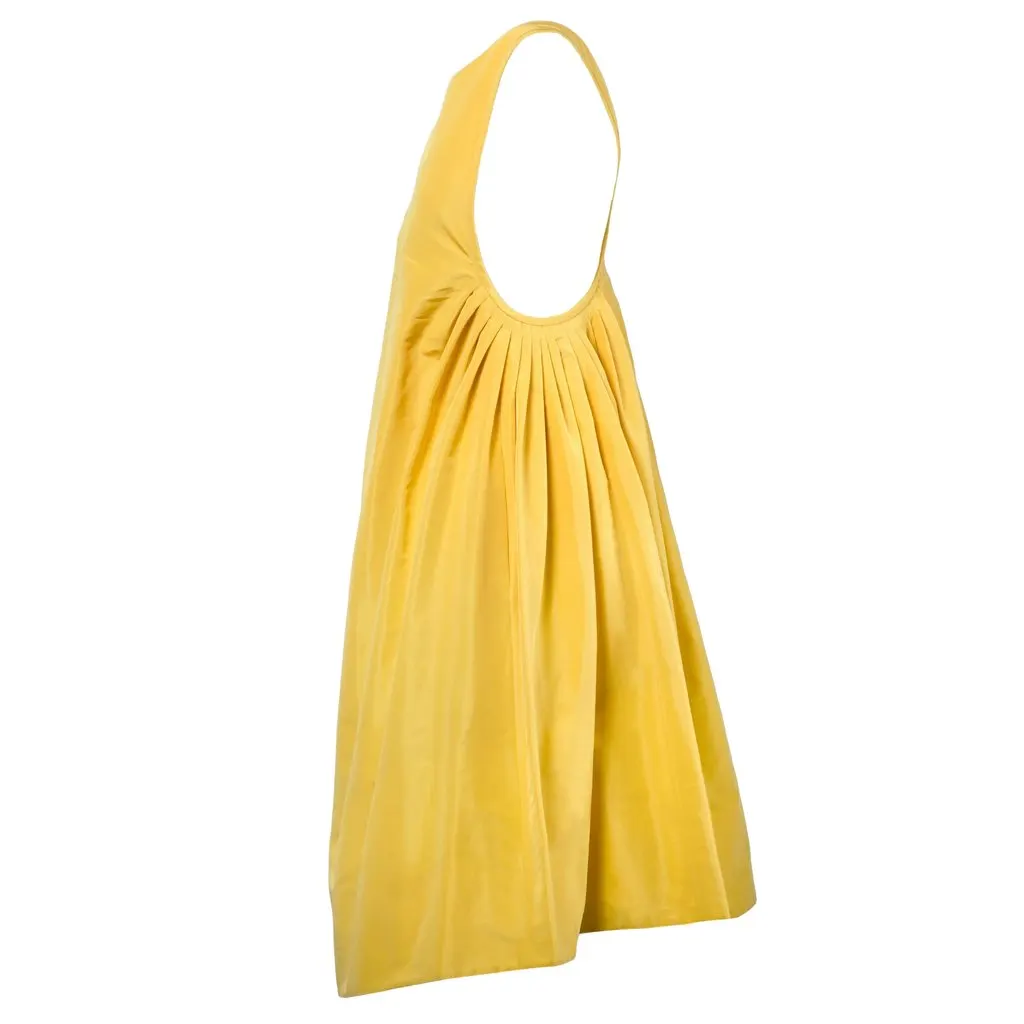 Rochas Yellow Dress with Open Back Detail - '10s Yellow Good - Back View
