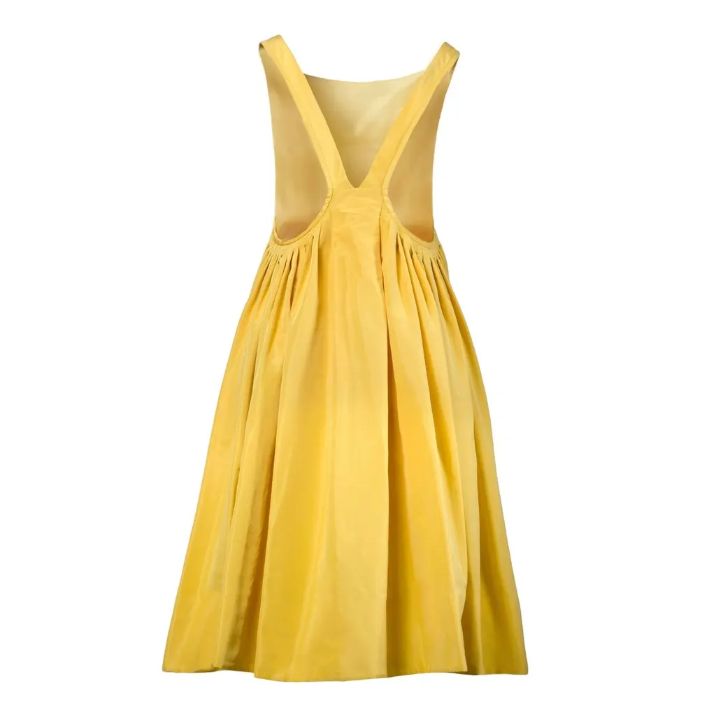 Rochas Yellow Dress with Open Back Detail - '10s Yellow Good - Inside View
