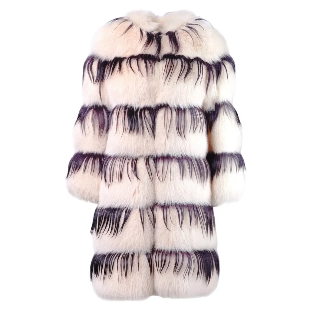 Missoni Saga Fox Fur Coat - '00s Black Silk Good - Front View