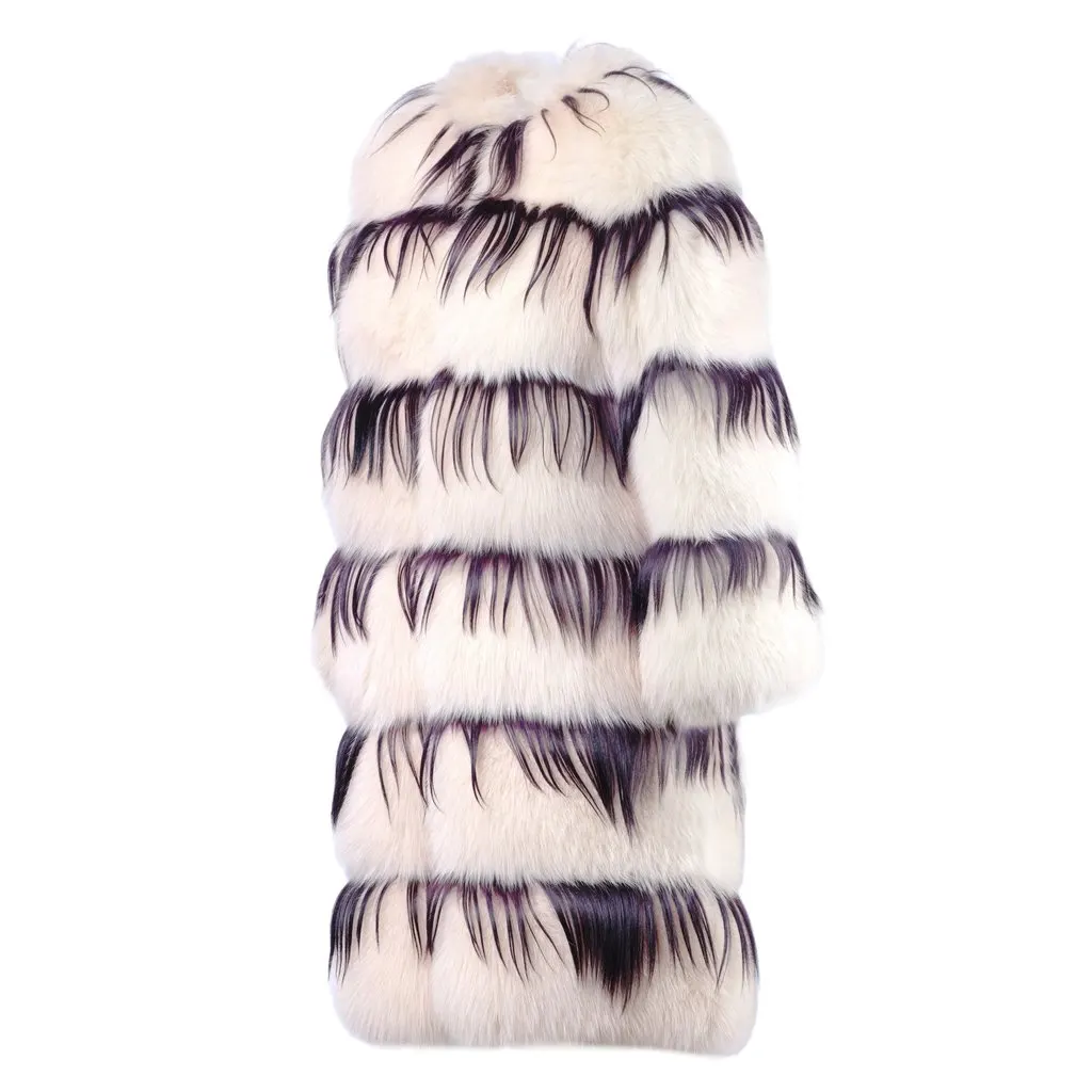 Missoni Saga Fox Fur Coat - '00s Black Silk Good - Back View