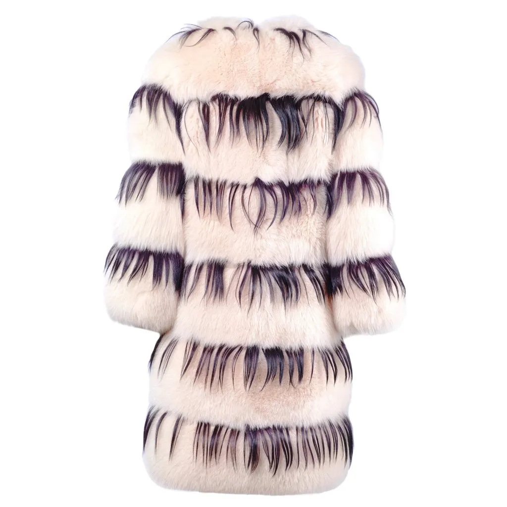Missoni Saga Fox Fur Coat - '00s Black Silk Good - Inside View
