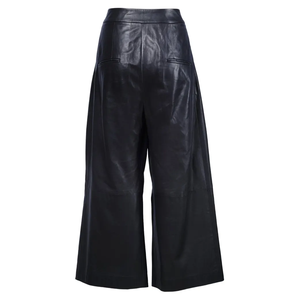 Unsigned Leather Black Pants - '10s Black Leather Good - Inside View