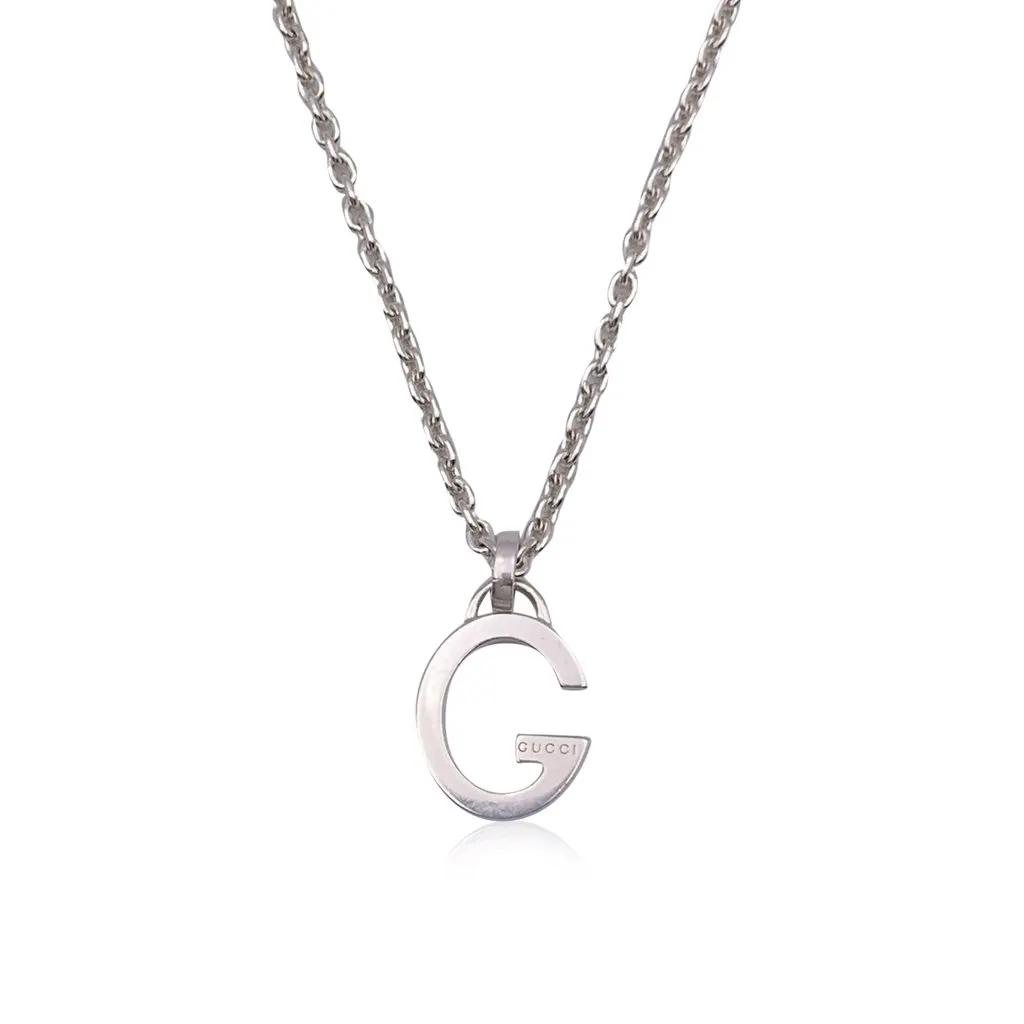Gucci Necklace Silver Lace Good - Back View