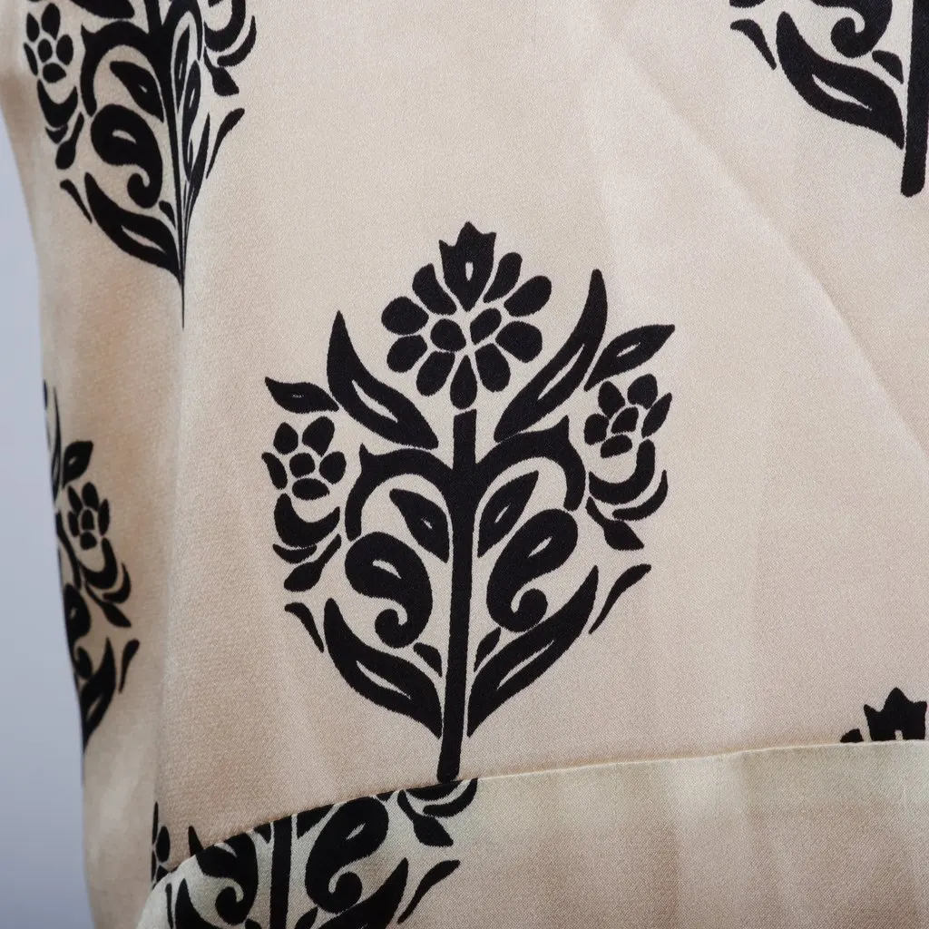 Céline Multicolor Silk Print Dress - '10s White Silk Good - Model View