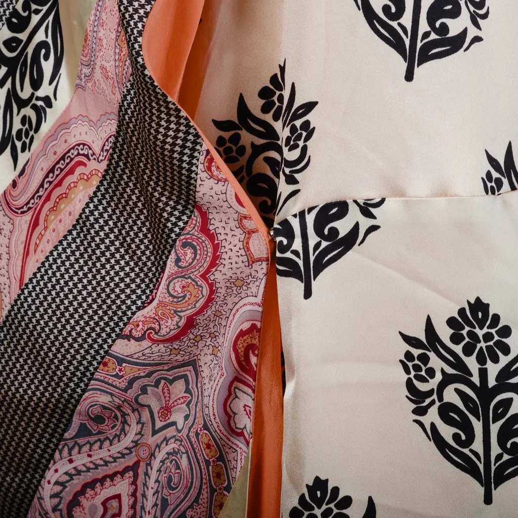 Céline Multicolor Silk Print Dress - '10s White Silk Good - Box View