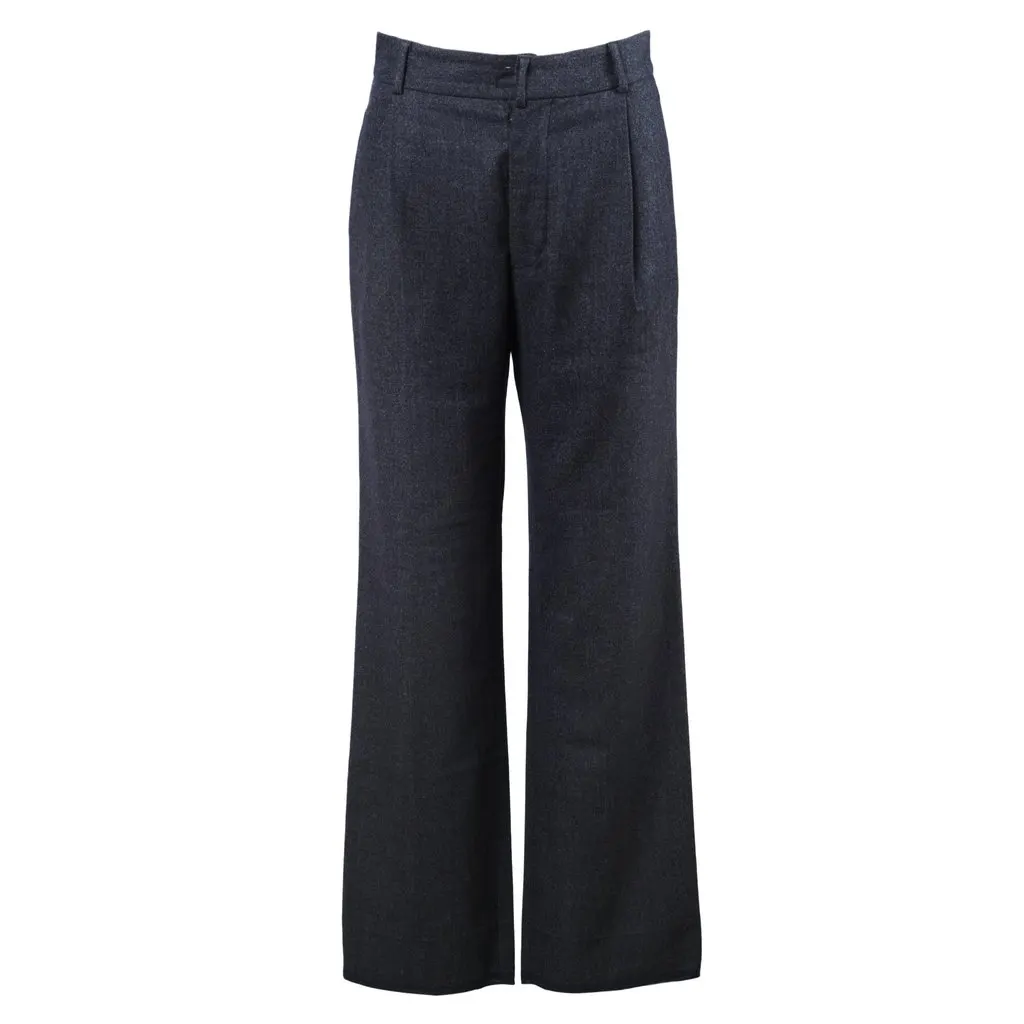 Maison Martin Margiela Grey Pants -'10s Grey Wool Good - Front View
