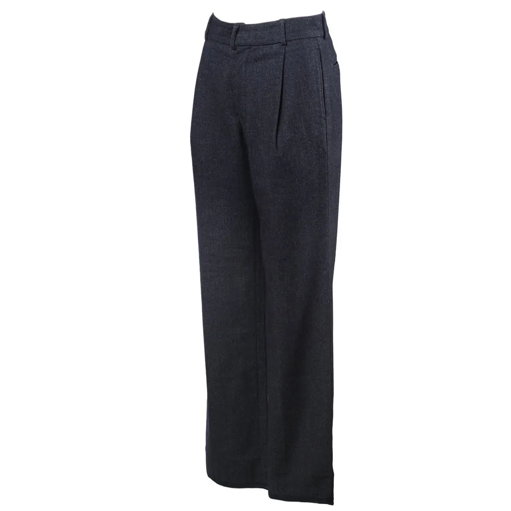 Maison Martin Margiela Grey Pants -'10s Grey Wool Good - Back View