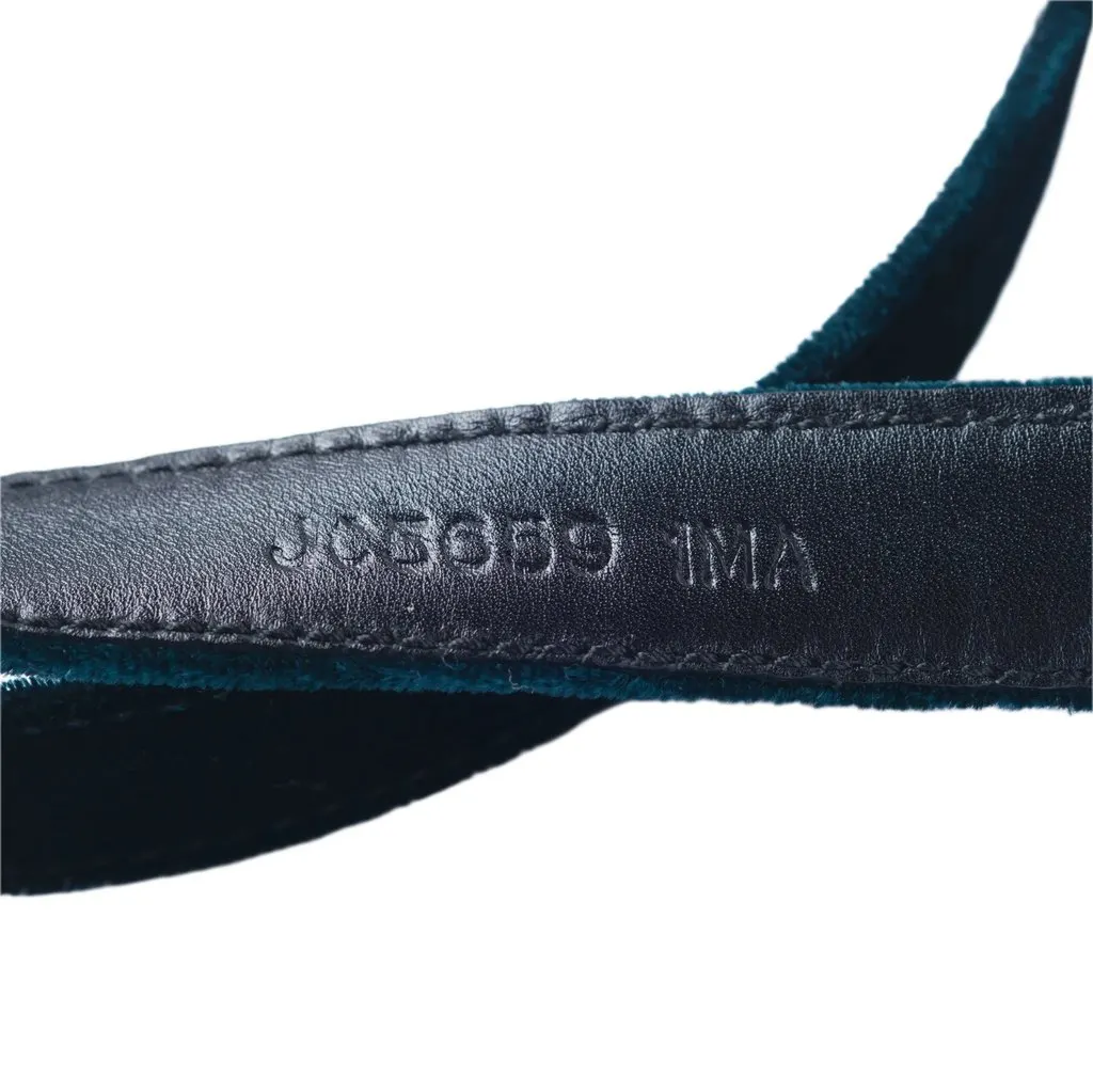 Jil Sander Green Belt -10s Green Velvet Good - Box View