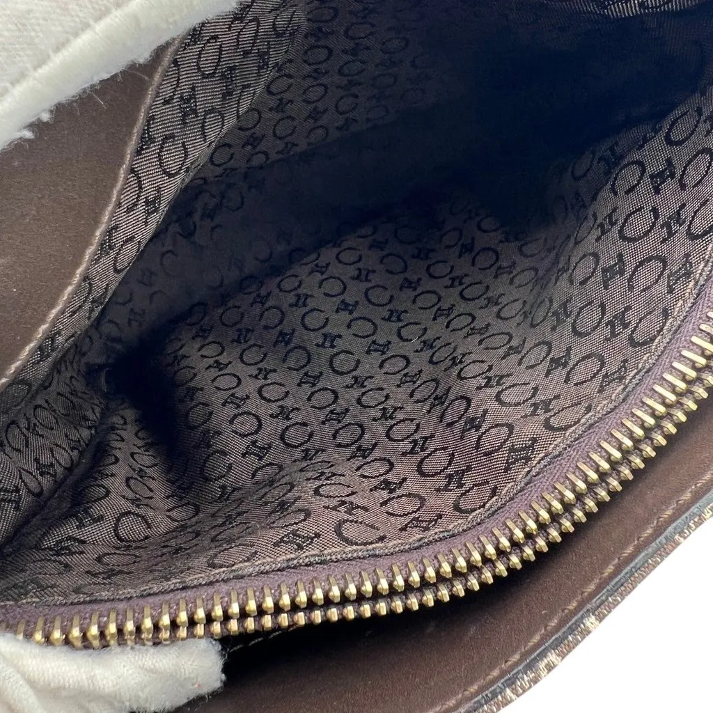 Celine Handbag Vintage C Macadam Brown Canvas Good - Model View