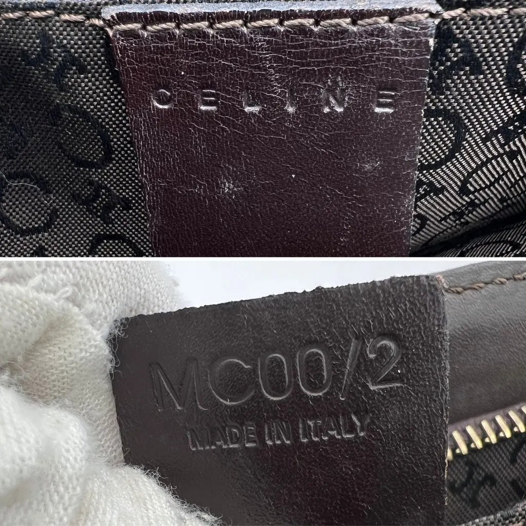 Celine Handbag Vintage C Macadam Brown Canvas Good - Box View