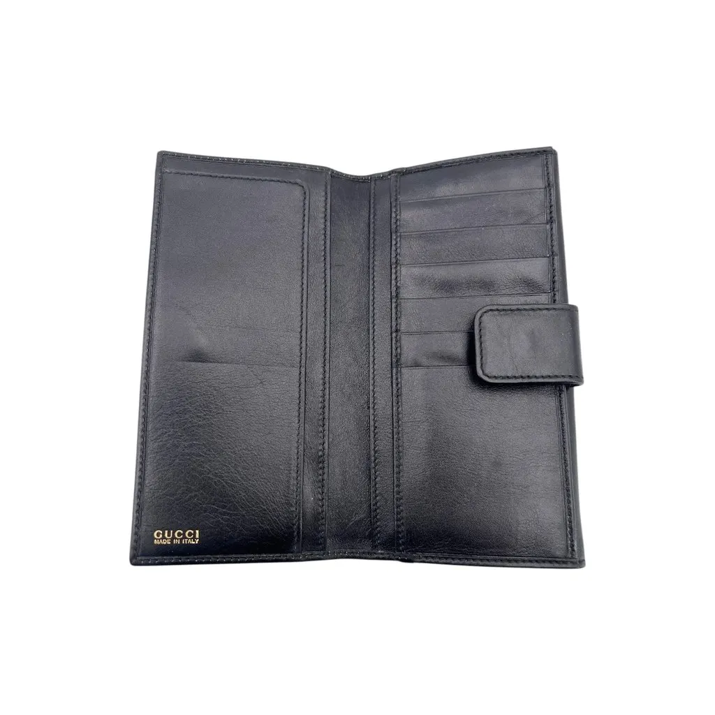 Gucci Wallet Black Leather Good - Model View