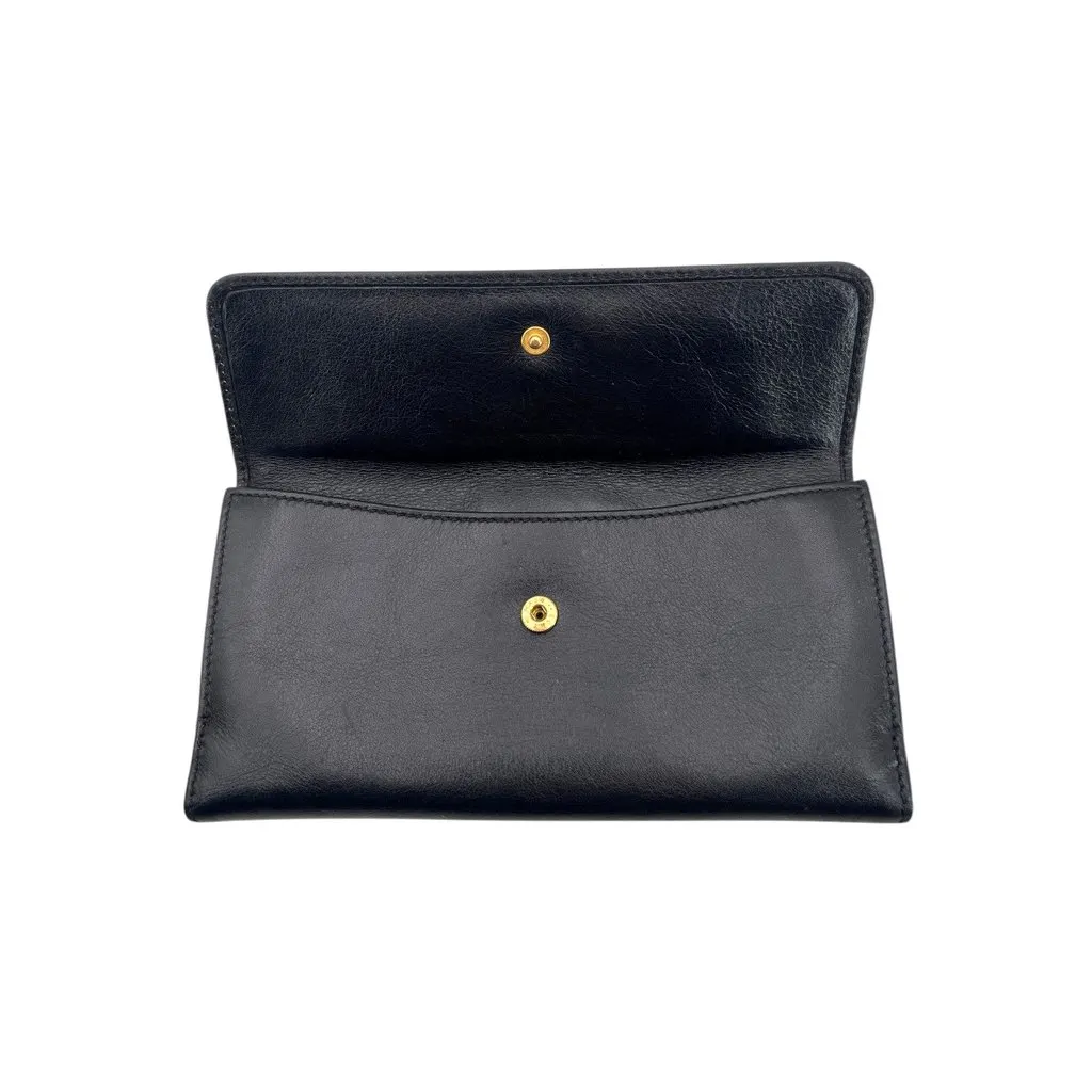 Gucci Wallet Black Leather Good - Box View