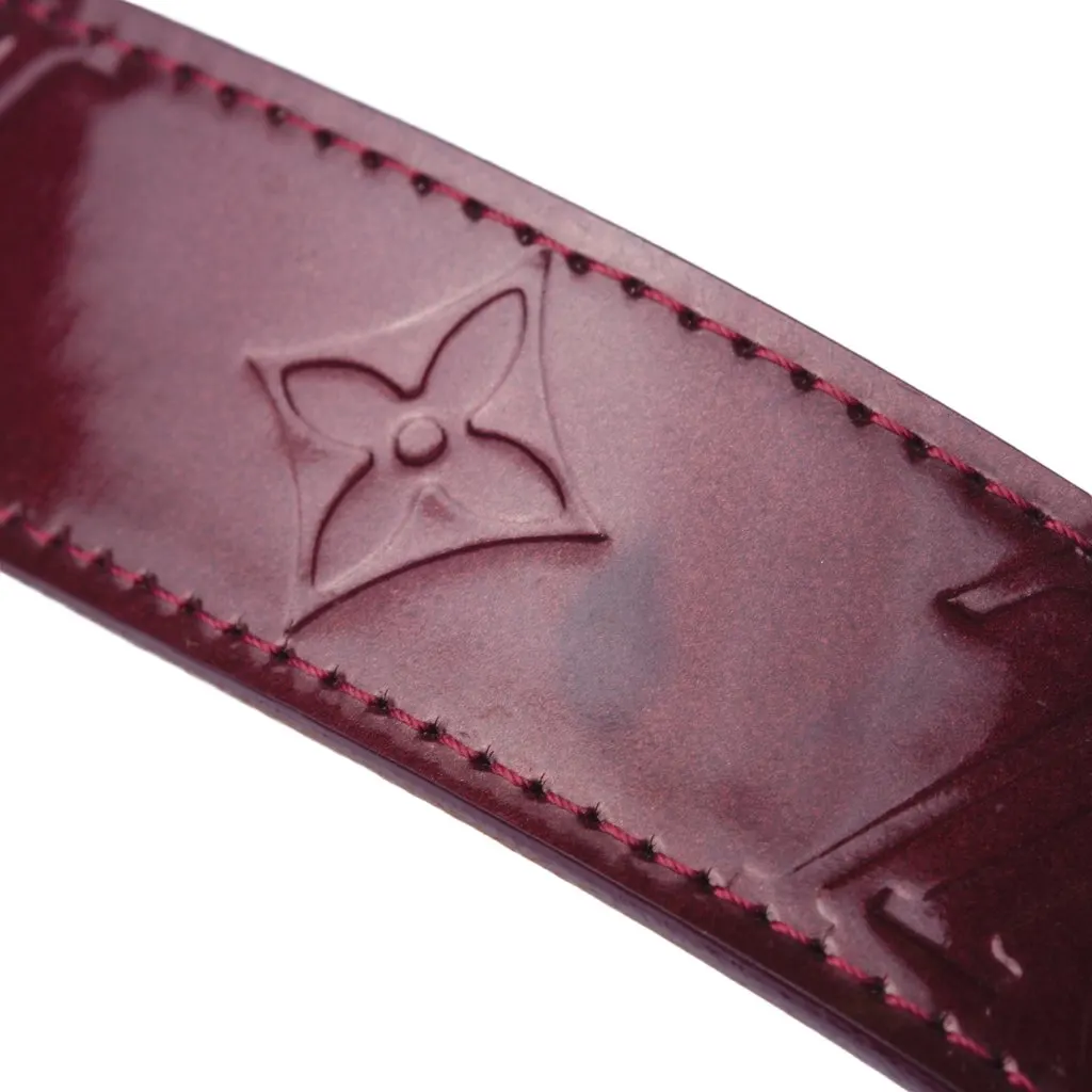 Louis Vuitton Amarante Monogram Vernis LV Frame Belt-'10s Brown Leather Good - Model View