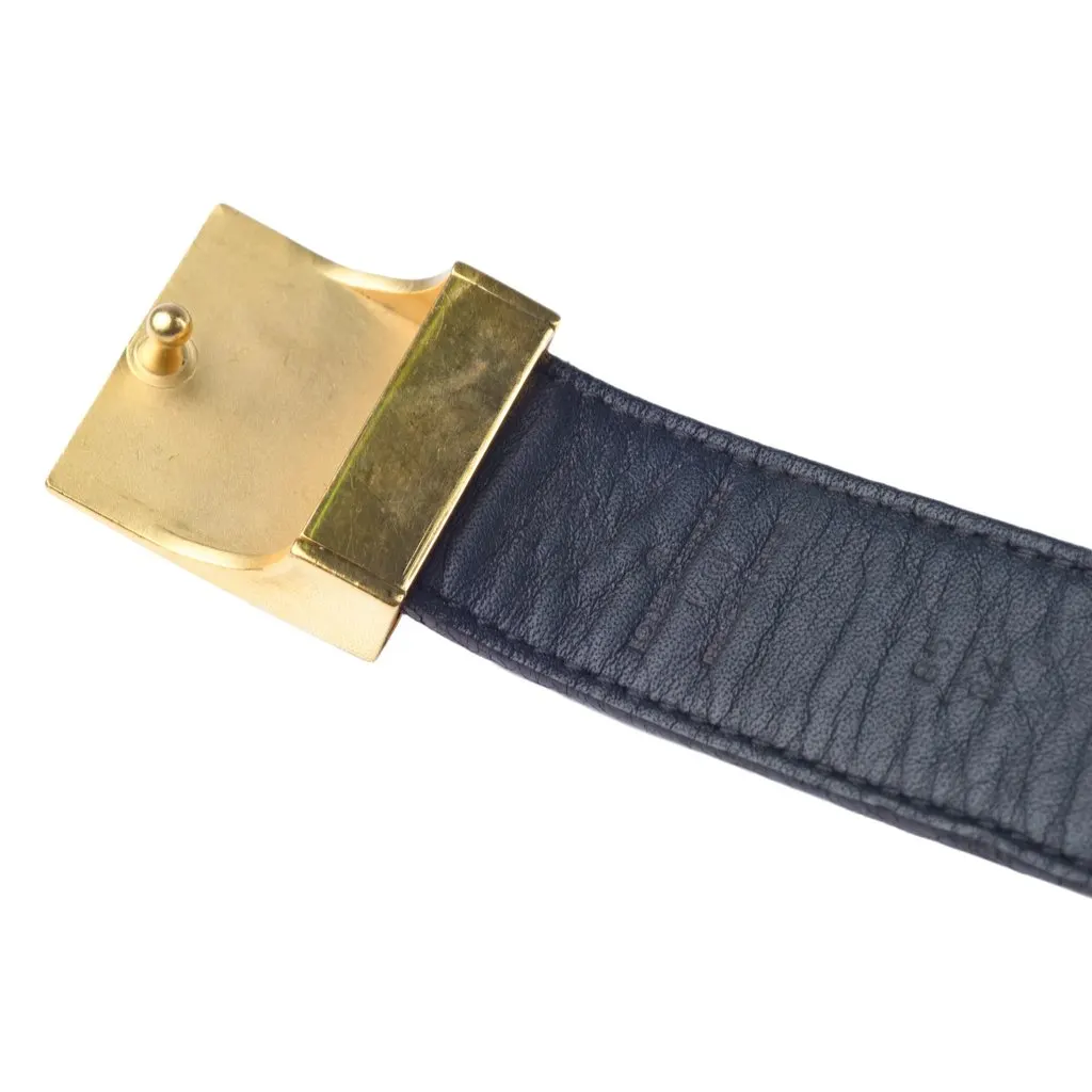 Louis Vuitton Damier Ebene Belt With A Gold-Tone Buckle - '10s Gold Leather Good - Box View