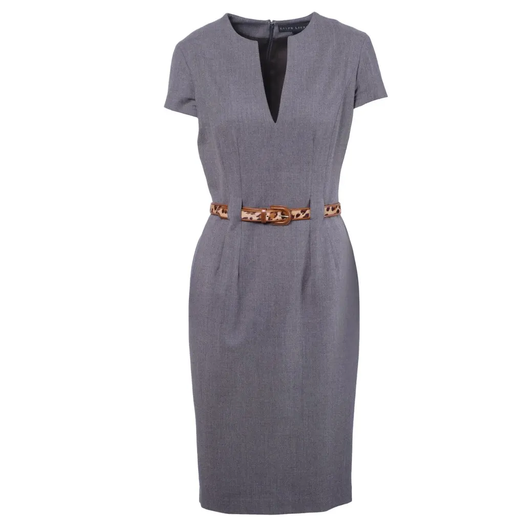 Ralph Lauren Sheath Dress- '10s Grey Good - Front View