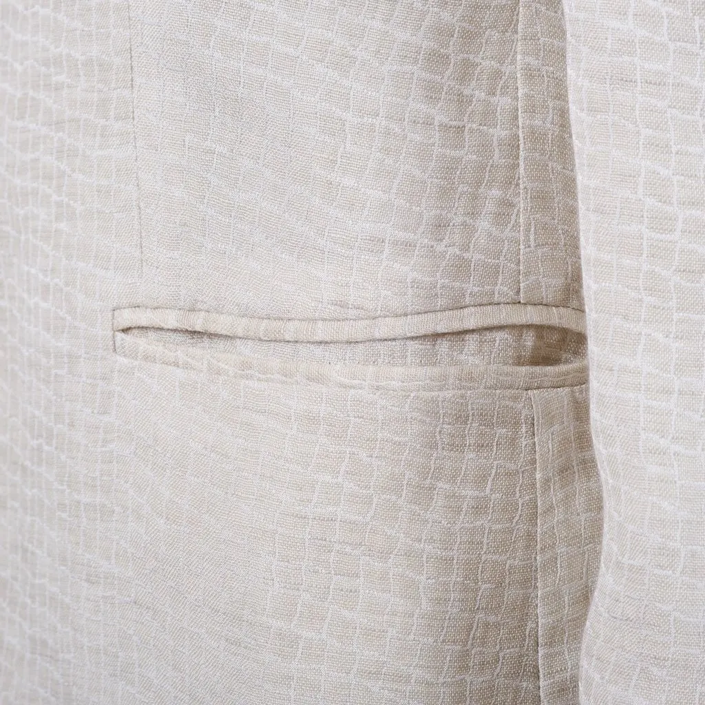 Giorgio Armani Beige Textured Blazer - '00s Beige Good - Box View