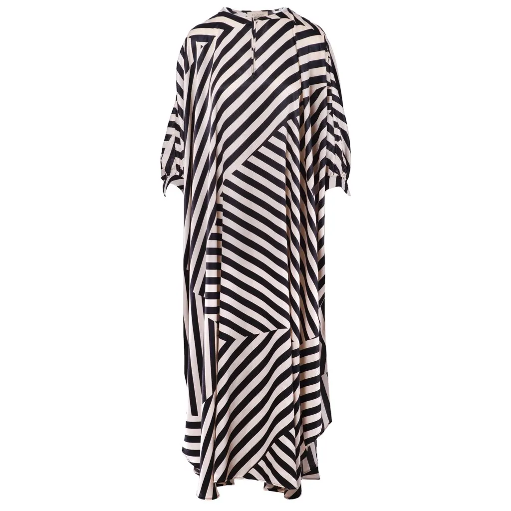 Unsigned Sultana Kaftan - '10s MultiColor Good - Front View