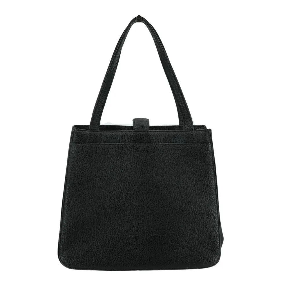 Yves Saint Laurent Tote Bag Vintage Heart Tote Black Leather Good - Inside View