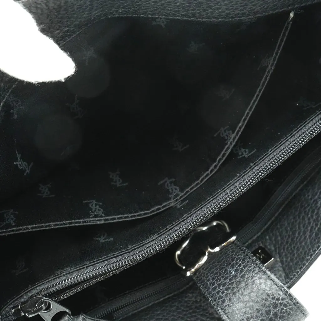 Yves Saint Laurent Tote Bag Vintage Heart Tote Black Leather Good - Model View