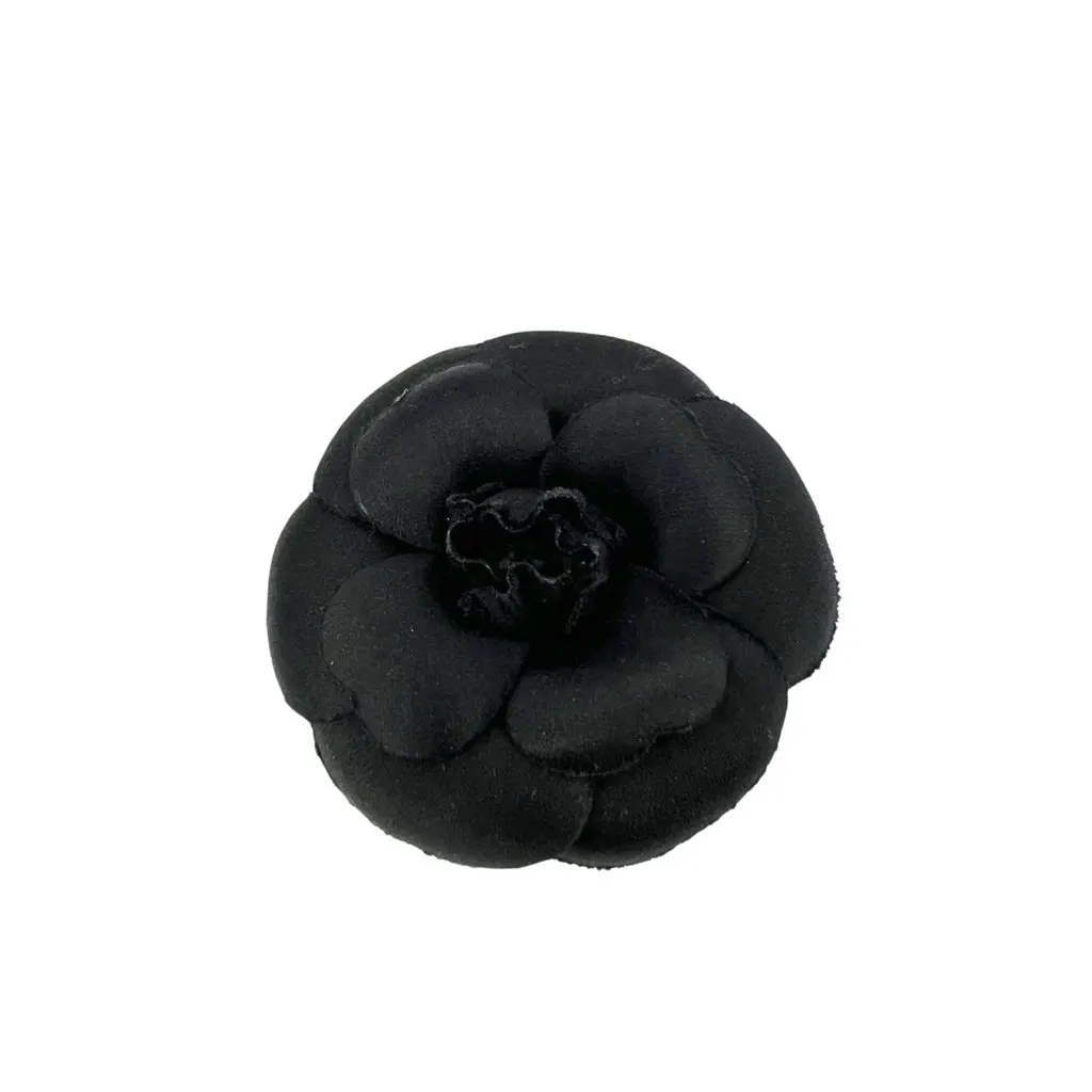 Chanel Brooch Camel Satin Good - Front View