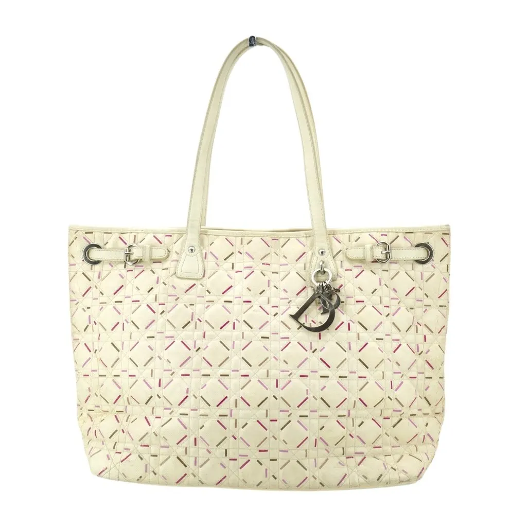 Dior Tote Bag Dior Panarea White Canvas Good - Front View