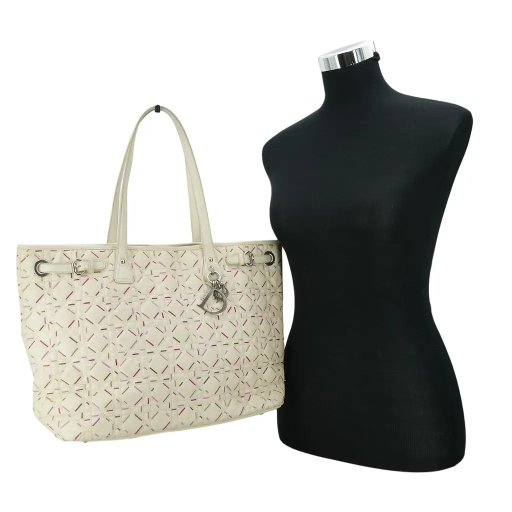 Dior Tote Bag Dior Panarea White Canvas Good - Back View