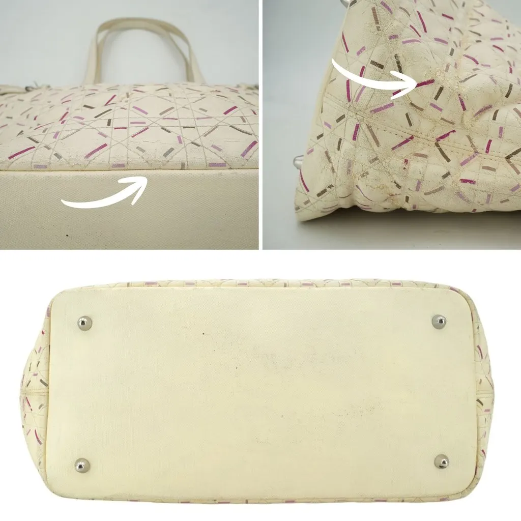 Dior Tote Bag Dior Panarea White Canvas Good - Box View