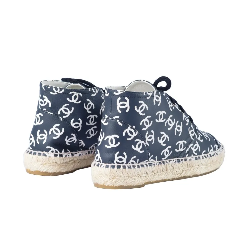 Chanel High Top CC Logo Espadrilles - '10s White Good - Inside View