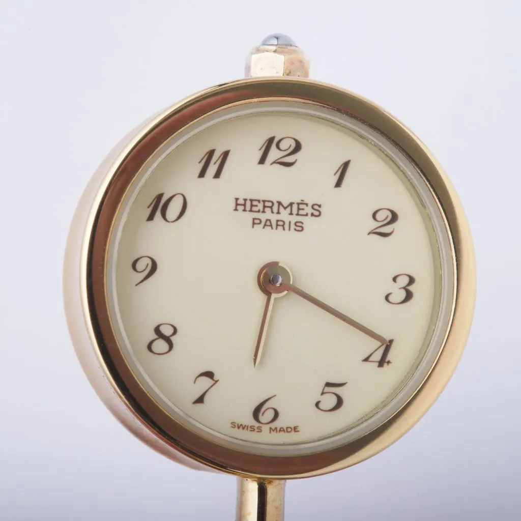 Hermès Secret Watch Pendant Necklace - '80s White Lace Good - Back View