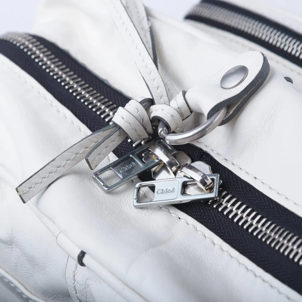 Chloé by Phoebe Philo White Leather Betty Chain Shoulder Bag- '00s White Leather Good - Box View