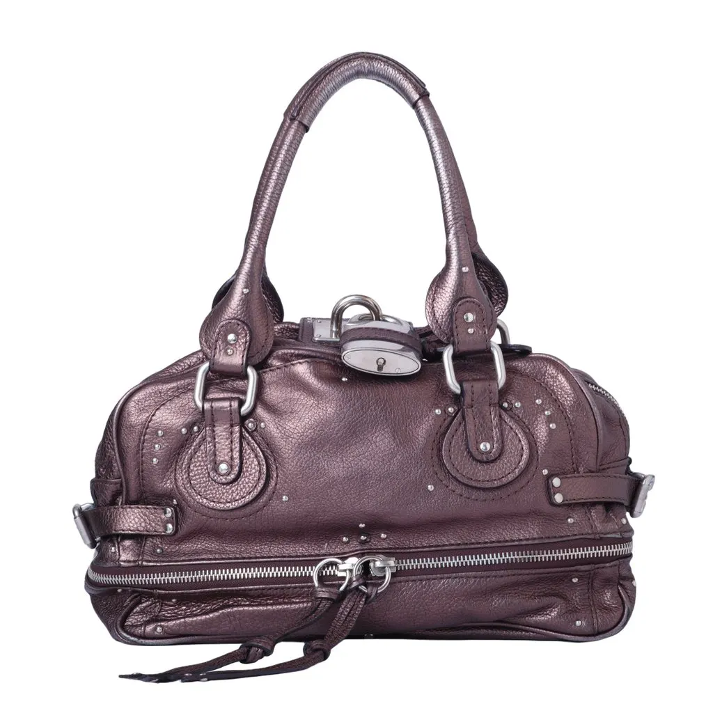 Chloé Leather East West Paddington Zippy Satchel Bag - '00s Brown Leather Good - Front View