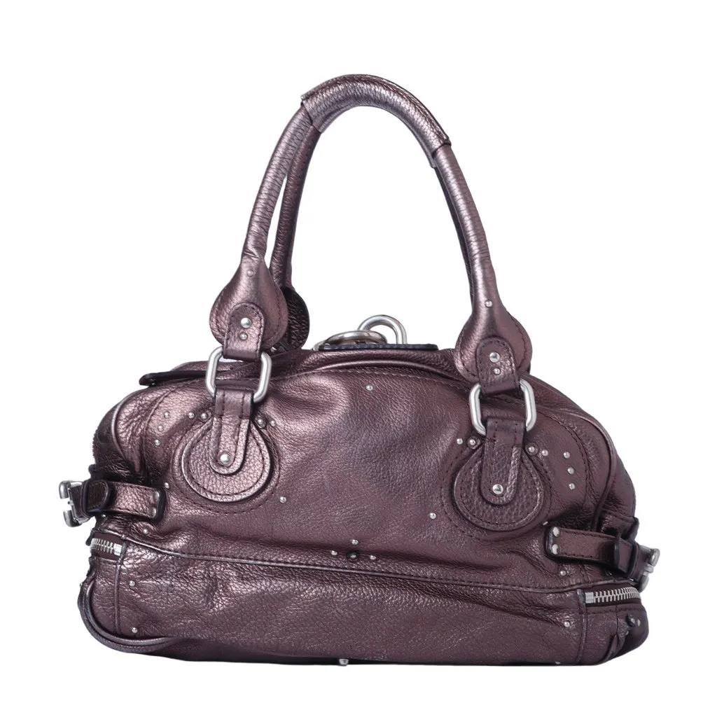 Chloé Leather East West Paddington Zippy Satchel Bag - '00s Brown Leather Good - Inside View