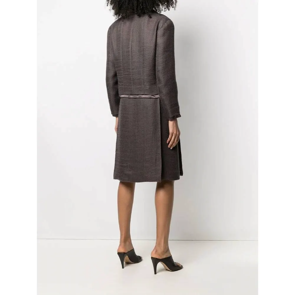 Chanel Grey Mohair Skirt Suit - '90s Grey Silk Good - Inside View