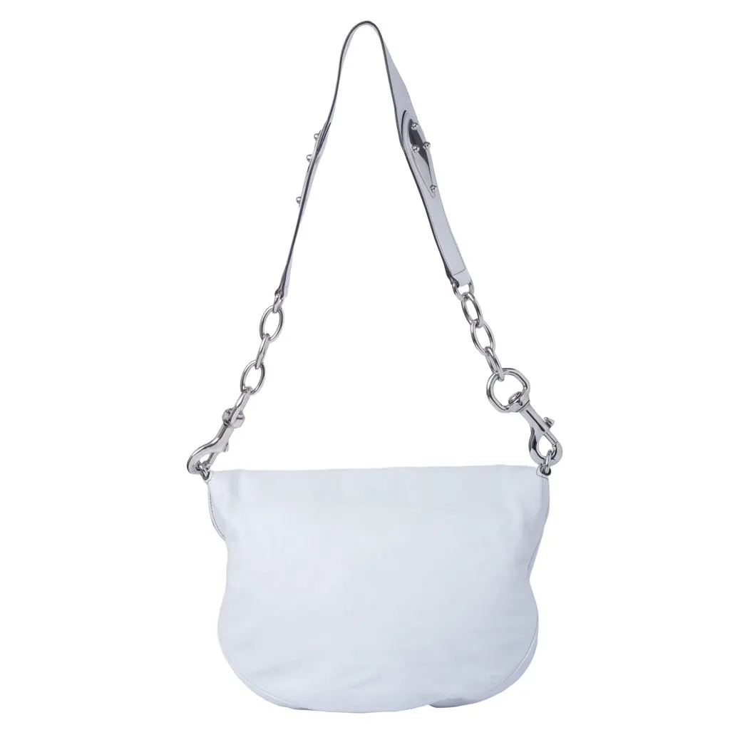 Gucci Romy Messenger Bag Leather -'10s White Leather Good - Inside View